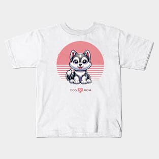 Husky Puppy | Proud Dog Mom Kids T-Shirt